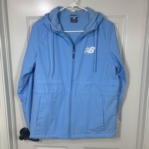 New Balance Fleece Lined Full Zip Hooded Jacket Women’s M Blue
